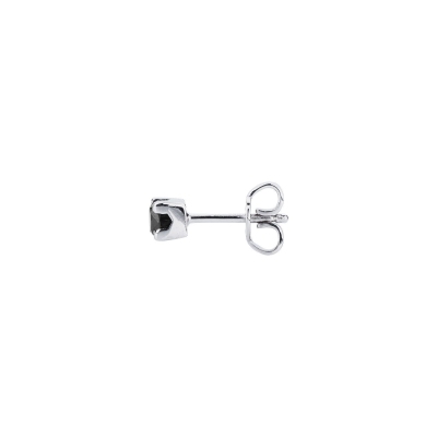 Boucle d'oreille diamant noir individuelle or blanc 750