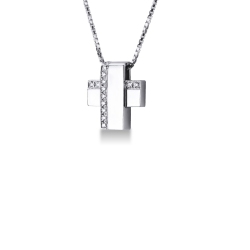 Collier pour homme avec un pendentif en forme de croix 2