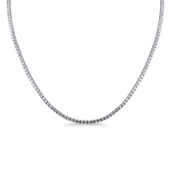 Collier tennis en or blanc 18 carats avec diamants