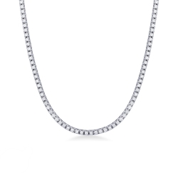 Collier rivière en or blanc 18k avec diamants blancs