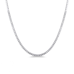 Collier tennis diamants 2.40 carats en or blanc 18k