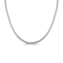 Rivière de diamants collier or blanc 750