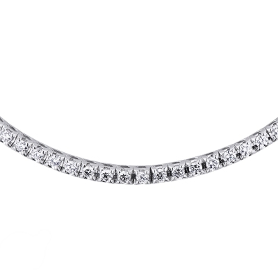 Collier rivière en or blanc 18k avec diamants