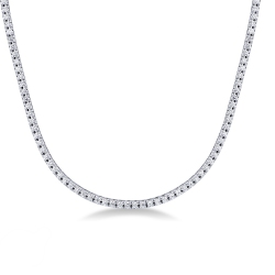 Collier rivière en or blanc 18k avec diamants