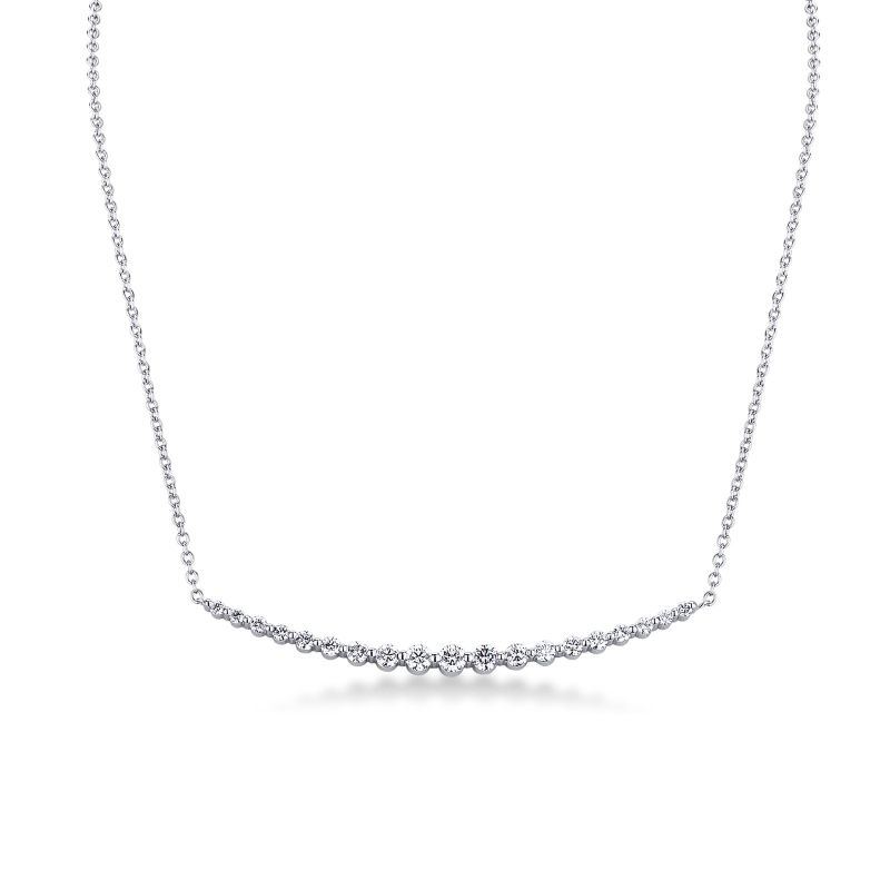 Collier ras du cou en Or 750 avec maillon diamant