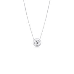 Collier Diamant 0,12 ct en Or Blanc 750