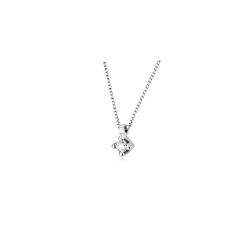 Collier en or blanc 18k serti et diamant 2