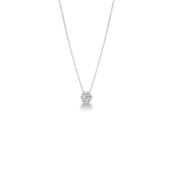 Collier Illusion en or blanc 18 carats avec diamants