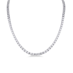 Collier riviere en or blanc 18k avec diamants