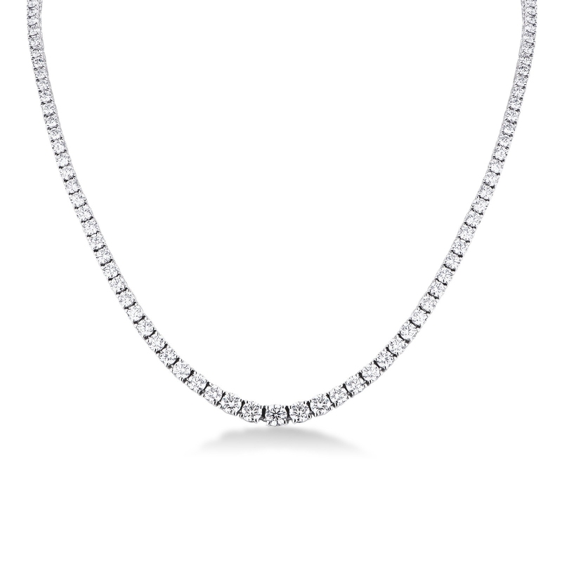 COLLIER TENNIS DIAMANT FEMME OR BLANC 750