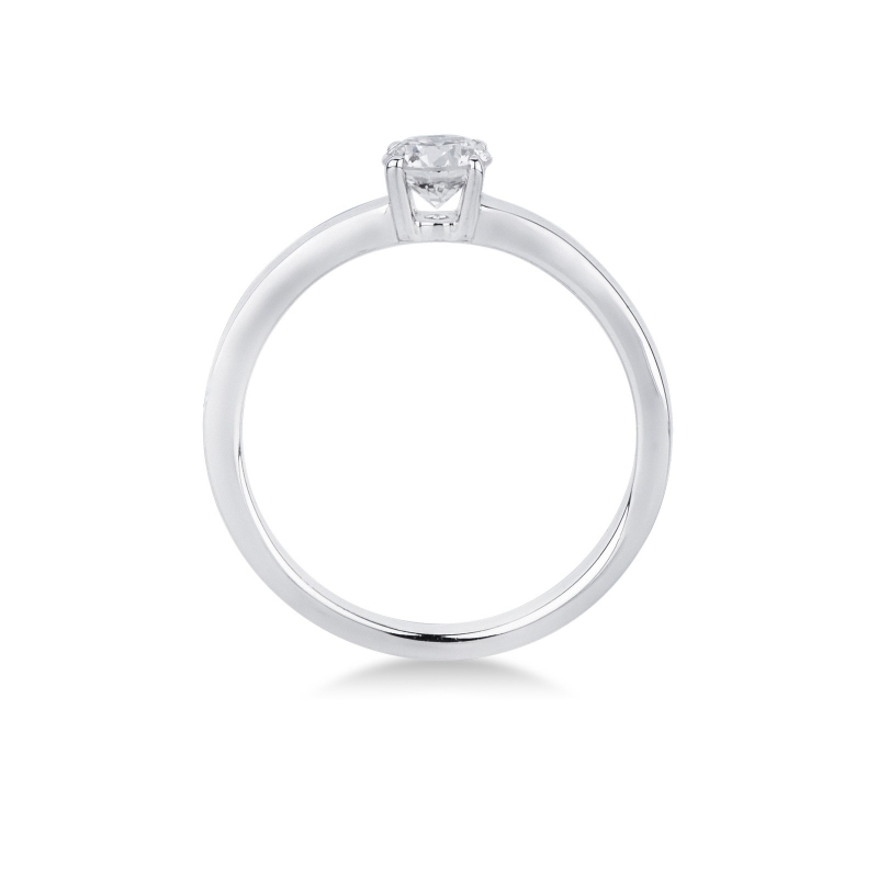 Bague solitaire diamant 0,40 ct or blanc 18k