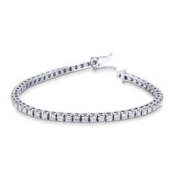Bracelet rivière de diamants en or blanc 18k 