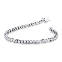 Bracelet tennis en or blanc 18k et diamants