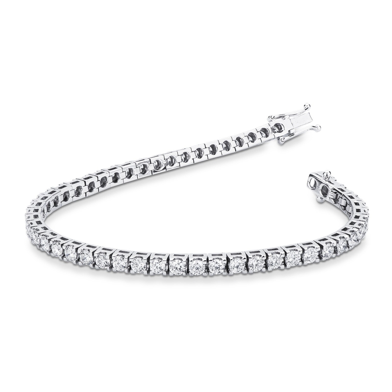 Bracelet tennis en or blanc 18k et diamants