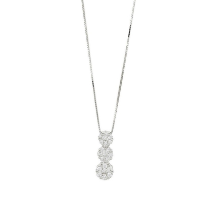 Collier en or blanc 18 carats avec diamants