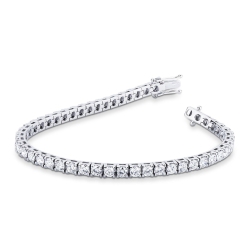 Bracelet tennis diamants or blanc 18k/750