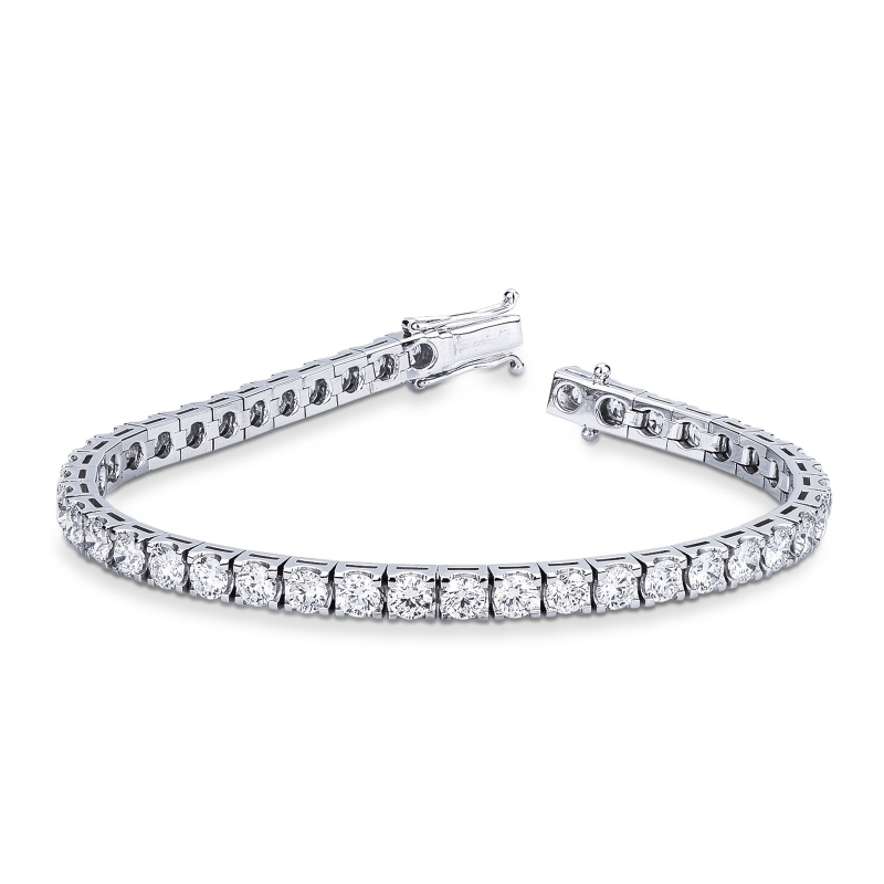 Bracelet tennis pour homme et femme en or blanc  avec diamants 