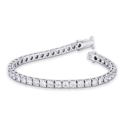 Bracelet tennis homme femme or blanc diamants or 750