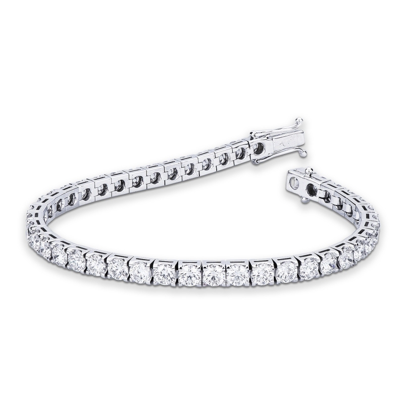 Bracelet tennis homme femme or blanc diamants or 750