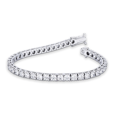 Bracelet tennis homme femme or blanc diamants or 750