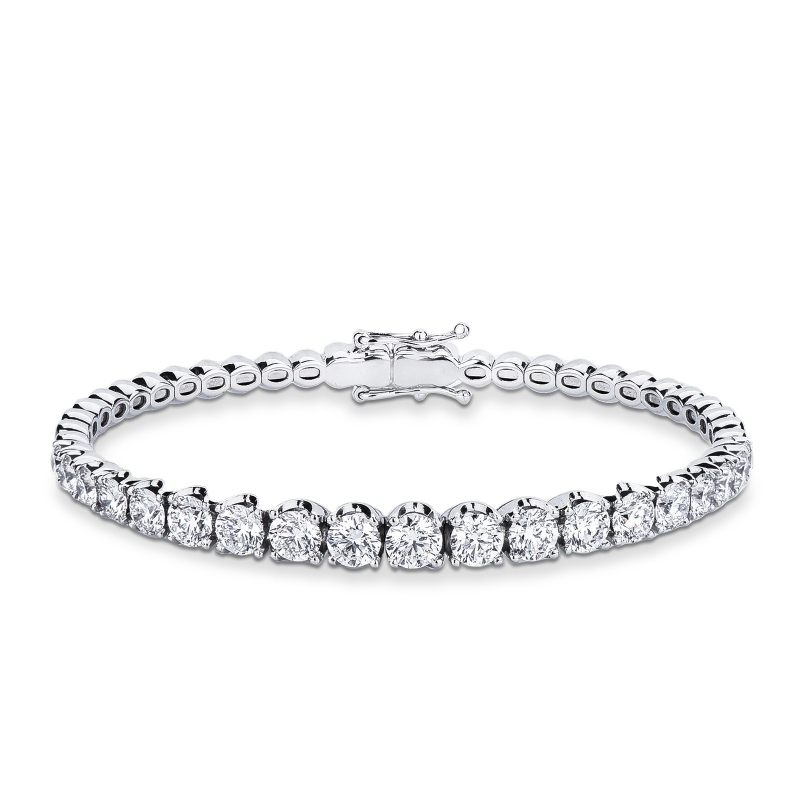 Bracelet semi-rigide femme en or blanc 18 carats avec diamants 