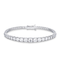 Bracelet rivière semirigide en or blanc 18 carats avec diamants