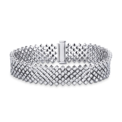 Bracelet design en or 750 avec des diamants