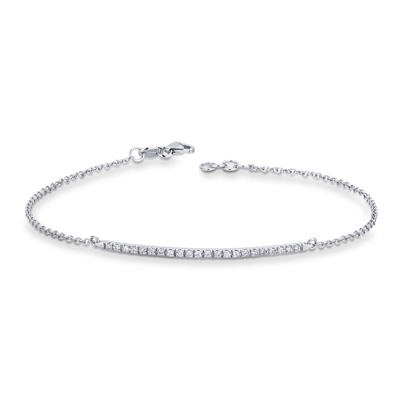 Bracelet homme diamants et or blanc 18k