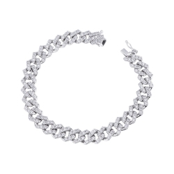 Bracelet maillons Cuban Link diamants