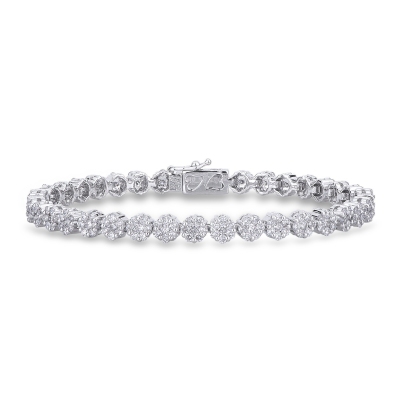 Bracelet Illusion en or blanc 750 serti de diamants