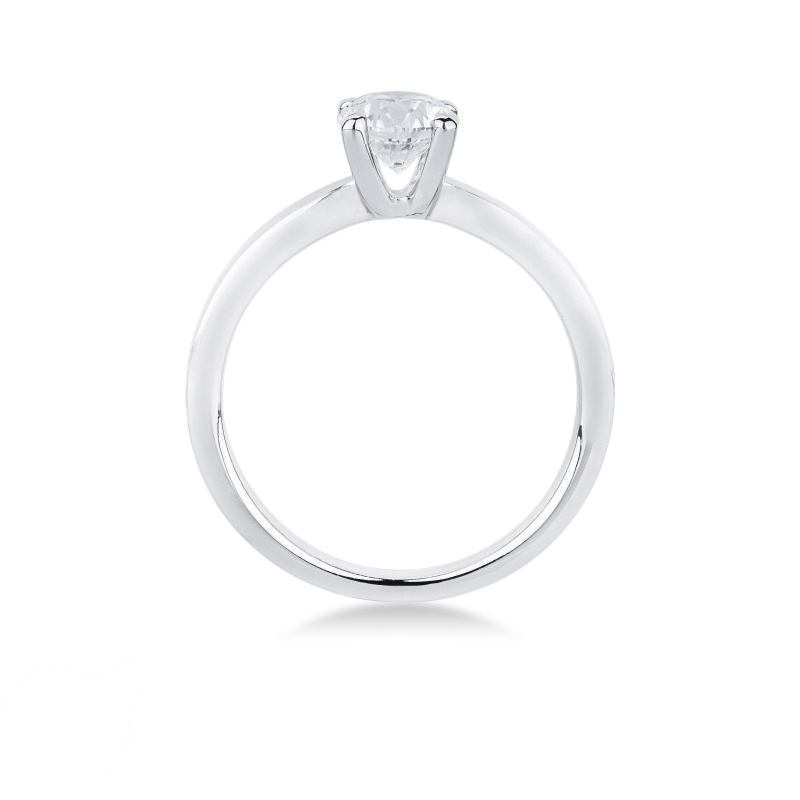 Bague solitaire ligne droite 4 griffes diamant 0.70 ct