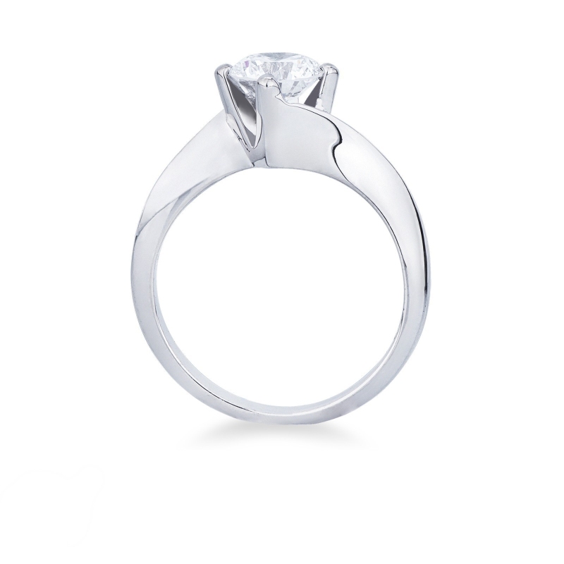 Solitaire en or blanc 18 carats avec un diamant de 1,00 ct, modèle Valentino