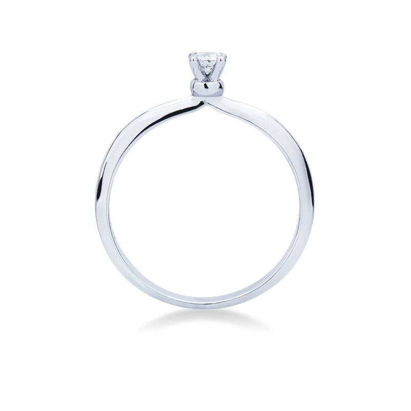 Bague de fiançailles en or blanc 18k diamant 0.15 ct