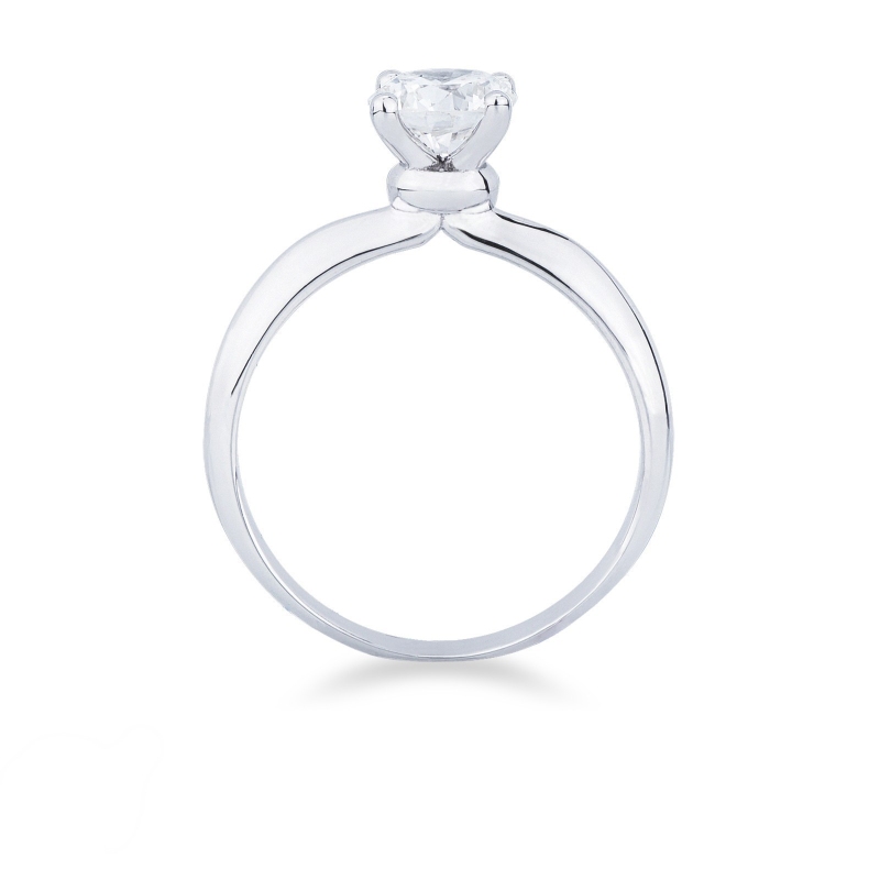 Bague solitaire or blanc 18 carats avec diamant 0.90 ct
