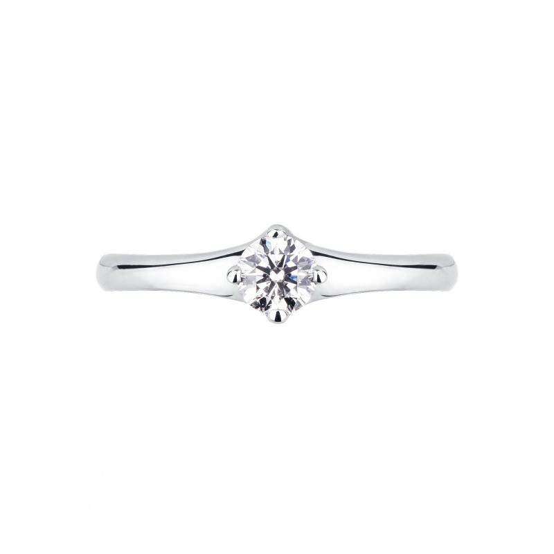 Bague solitaire diamant 0.30 ct et or blanc 18k