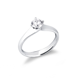 Solitaire en or blanc 18k avec diamant 0.70 ct