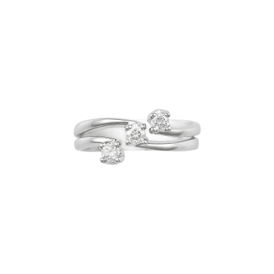 Bague en or blanc 18k avec trois diamants 0,30 ct