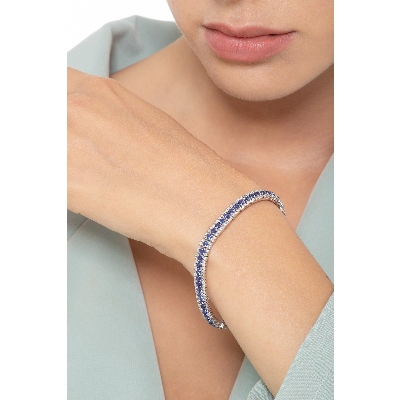 Bracelet saphirs bleu diamants homme et femme unisex
