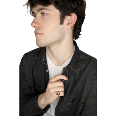 Bague tête de mort en or rose 18k et diamants