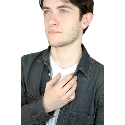 Bague en or blanc 18k tête de mort et diamants 2