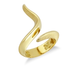 Bague serpent en or jaune 18K