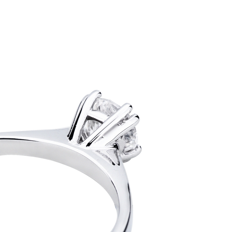 Bague diamant 0,50 ct  solitaire en or blanc 18k 
