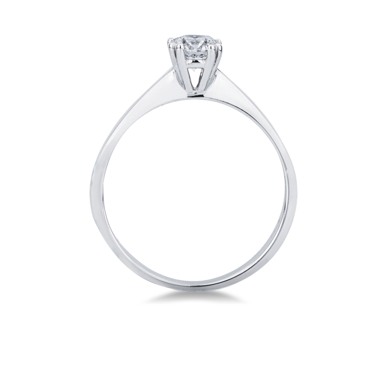 Bague diamant 0,50 ct  solitaire en or blanc 18k 