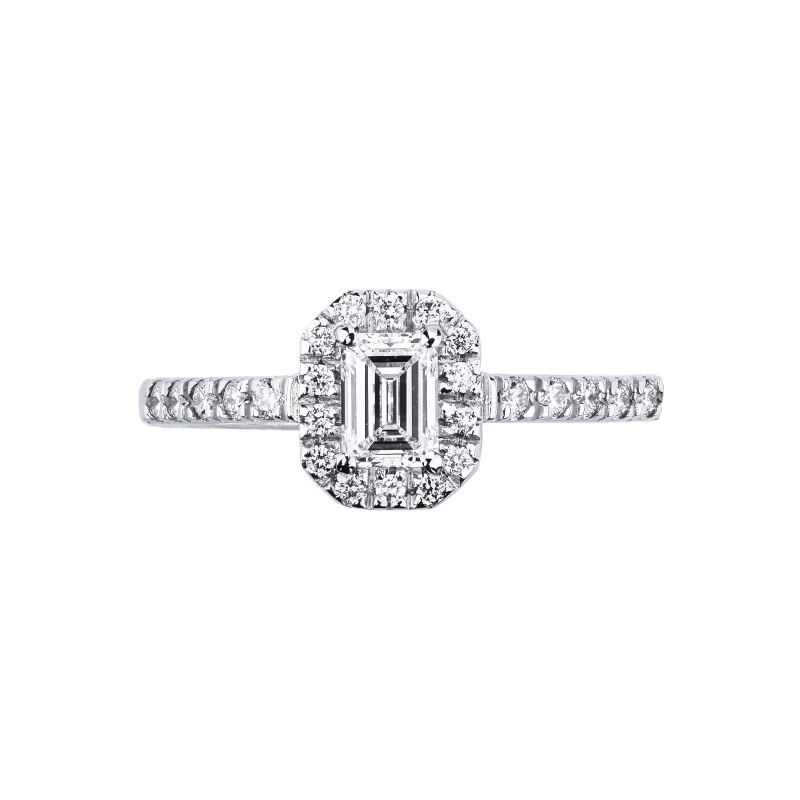 Bague diamant central solitaire 0,50 carat GIA