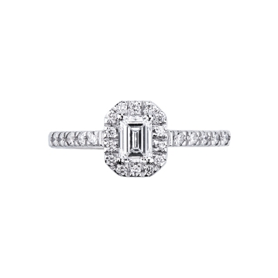 Bague diamant central solitaire 0,50 carat GIA