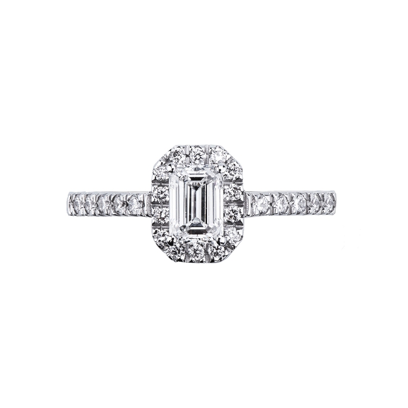 Bague solitaire diamant central 0,7 carat GIA