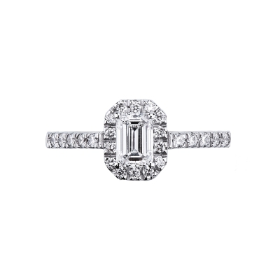 Bague solitaire diamant central 0,7 carat GIA