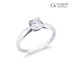 Bague solitaire avec diamant 1.00 carat en or blanc 18Kt