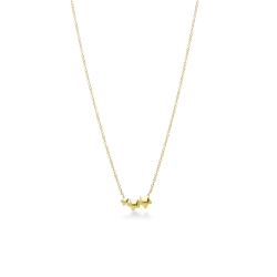 Collier en or jaune 18K avec trois étoiles