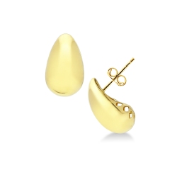 Boucles d’oreilles en or jaune 750 en forme de goutte
